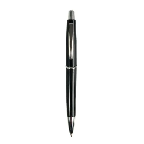 ABS plastic snap pen with coloured barrel and metal clip, jumbo refill
