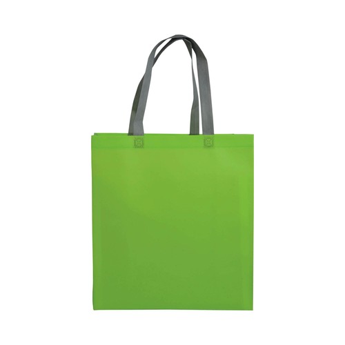 Laminated, heat-sealed 100 g/m2 non-woven fabric shopping bag with gusset