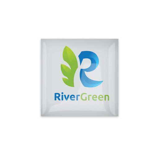 Doming Sticker, Extra adhesive, White, < 5 cm2