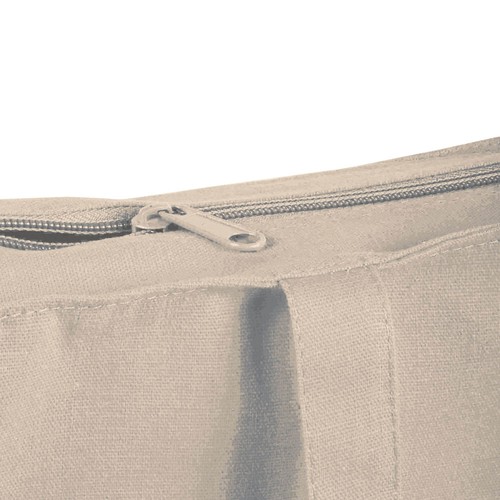 250 g/m2 cotton shopping bag, long handles and gusset, zip closure 250 g/m2 cotton shopping bag, long handles and gusset, zip closure