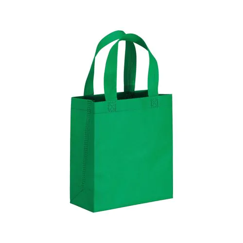 80 g/m2 non-woven fabric mini shopping bag with gusset and short handles