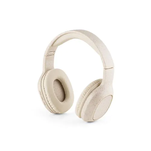 FEYNMAN. Cuffie wireless pieghevoli con batteria di 4 ore in paglia di grano e ABS FEYNMAN. Cuffie wireless pieghevoli con batteria di 4 ore in paglia di grano e ABS