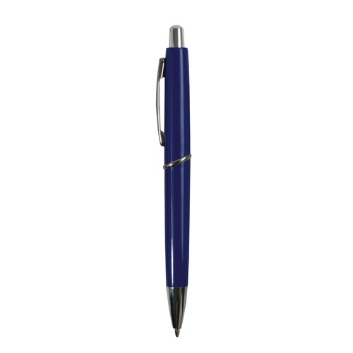 ABS plastic snap pen with coloured barrel and metal clip, jumbo refill