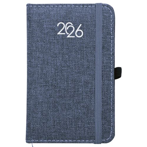Agenda de poche hebdomadaire 2026, couverture rigide en PET recyclé avec effet de mélange