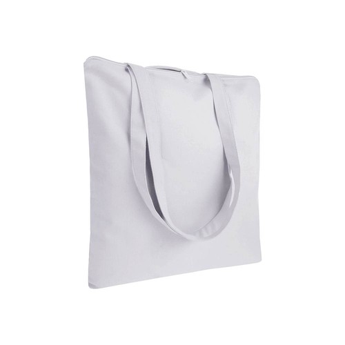220 g/m2 cotton shopping bag, long handles, zip closure 220 g/m2 cotton shopping bag, long handles, zip closure