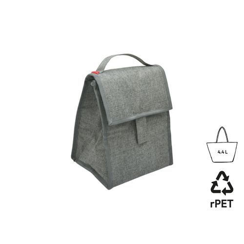Foldable insulated bento bag 'Fujisawa', RPET heather grey