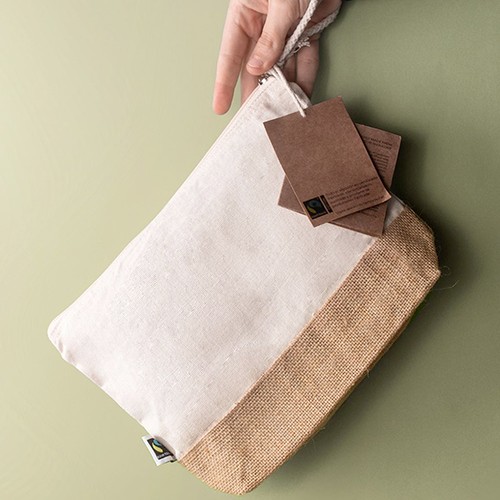 Jute and cotton pouch. Cappero