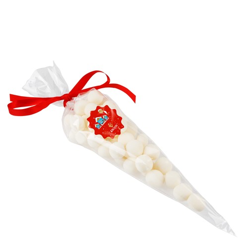 Cone bag filled with candy