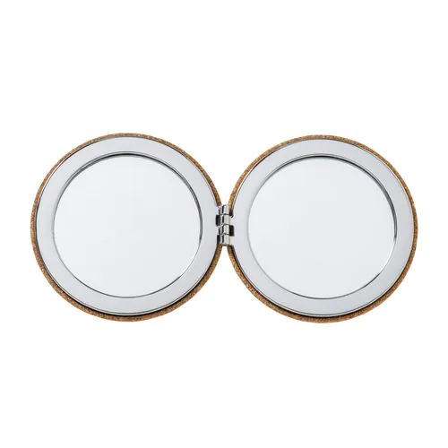 Cork mirror with double magnification Cork mirror with double magnification