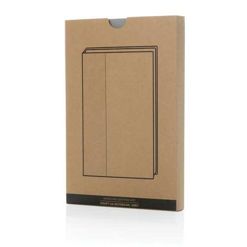 Carnet A5 en Kraft et rPET certifié GRS Words Carnet A5 en Kraft et rPET certifié GRS Words
