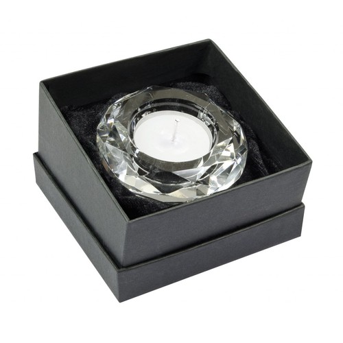 TEA-LIGHT HOLD. CRYSTAL ROUND - d=75 mm TEA-LIGHT HOLD. CRYSTAL ROUND - d=75 mm