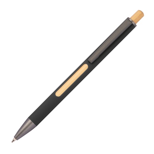 Stylo à bille en aluminium recyclé, fenêtre en bambou incluse Stylo à bille en aluminium recyclé, fenêtre en bambou incluse