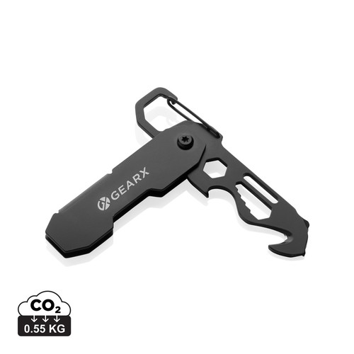 Herramienta EDC plegable Gear X con mosquetón