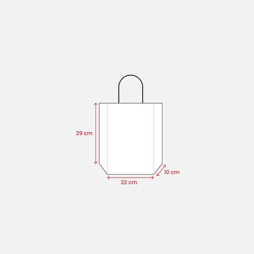 157 g/m2 laminated paper shopping bag with gusset and bottom reinforcement, string handles 157 g/m2 laminated paper shopping bag with gusset and bottom reinforcement, string handles