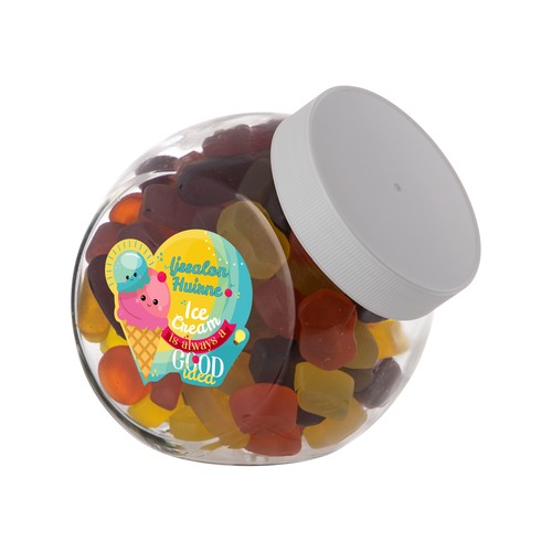 Medium glass jar 0,9 liter Medium glass jar 0,9 liter