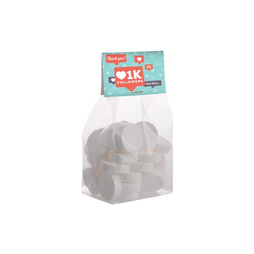 Petit sac en-tête carte 150 grammes de bonbons