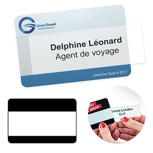 Targhetta portanome riutilizzabile Selfit Megatag, 95x62 mm