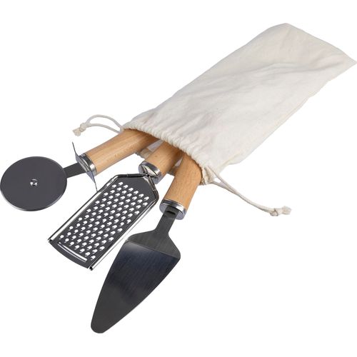 Set di utensili da cucina in metallo e legno Sylvan