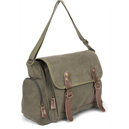 SAC BANDOULIÈRE VINTAGE EN POLYCOTON CANVAS (80% COTON - 20% POLYESTER) ET CUIR SAC BANDOULIÈRE VINTAGE EN POLYCOTON CANVAS (80% COTON - 20% POLYESTER) ET CUIR