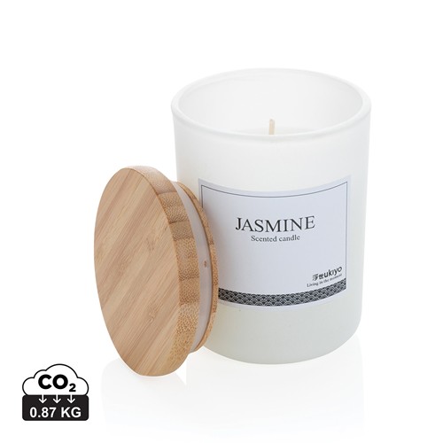 Bougie parfumée avec couvercle en bambou Ukiyo Bougie parfumée avec couvercle en bambou Ukiyo