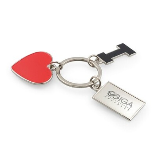 Keyring "I love ..." with a metal plate | Lydus Keyring "I love ..." with a metal plate | Lydus