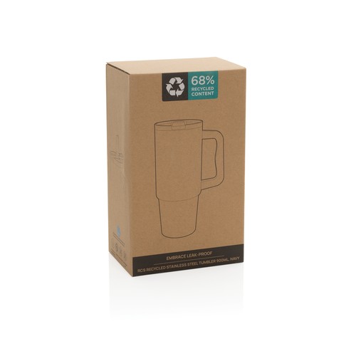 Mug 900ml étanche en acier inoxydable recyclé RCS Embrace Mug 900ml étanche en acier inoxydable recyclé RCS Embrace