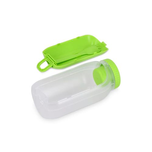All-in-One Lunch Bowl Container with Sauce Compartment & Spoon-fork