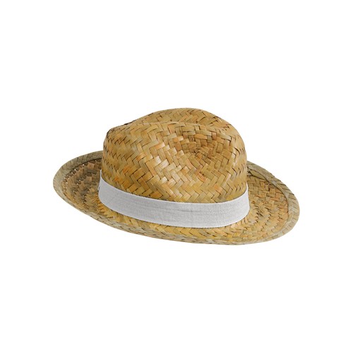 Cappello in paglia con fascia elastica 3 cm applicabile e personalizzabile