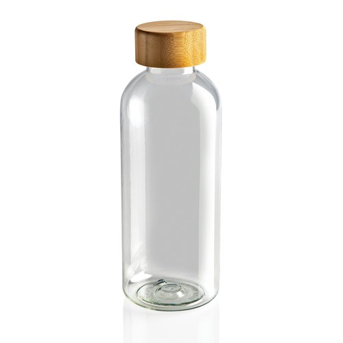 Bouteille 600ml en rPET RCS avec couvercle en bambou Bouteille 600ml en rPET RCS avec couvercle en bambou