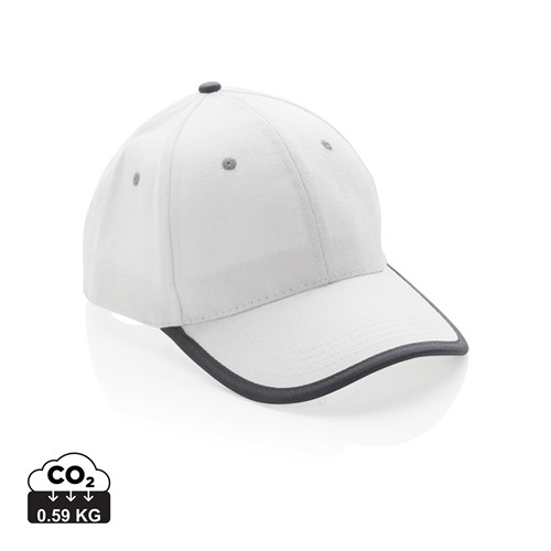 Casquette contraste 6 panneaux coton recyclé Impact AWARE™ Casquette contraste 6 panneaux coton recyclé Impact AWARE™