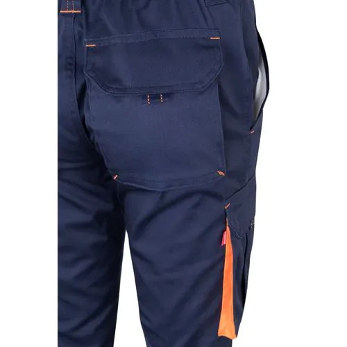 VL FIDES. Pantalón elástico bicolor multibolsillos (240g/m²), en algodón (46%), EME (38%) y poliéster (16%) VL FIDES. Pantalón elástico bicolor multibolsillos (240g/m²), en algodón (46%), EME (38%) y poliéster (16%)