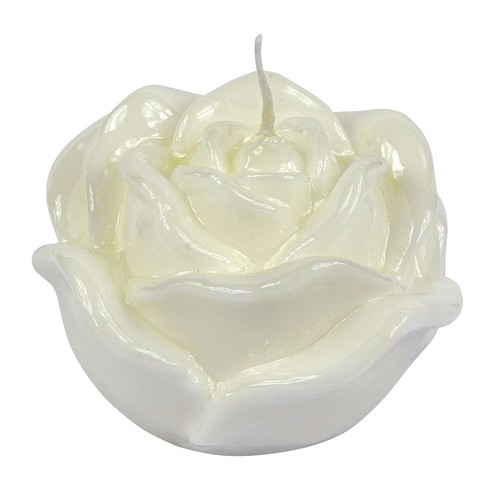 BOUGIE ROSE BLANCHE BRILLANT