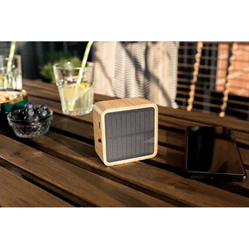 Bamboo wireless speaker 3W B'RIGHT, solar panel | Androwe