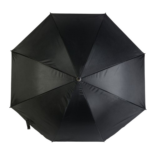 Automatic umbrella with metal shaft and plastic crook handle