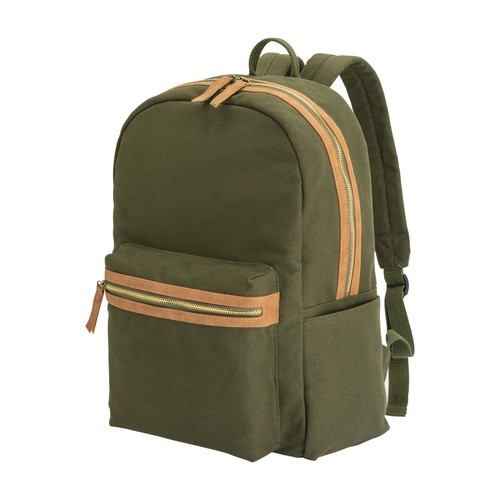 Recycled canvas backpack with padded notebook compartment Recycled canvas backpack with padded notebook compartment