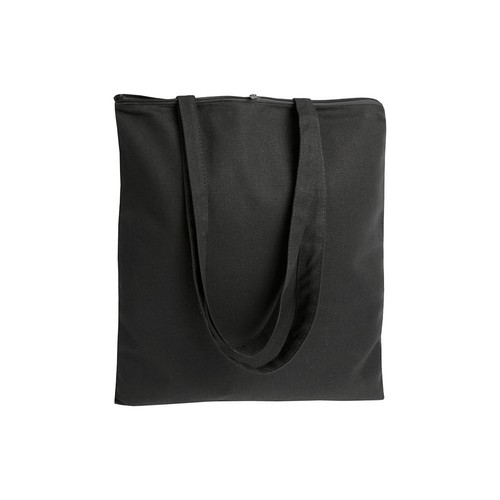 Shopper en coton 220 g/m, anses longues anses longues et fermeture avec zip Shopper en coton 220 g/m, anses longues anses longues et fermeture avec zip