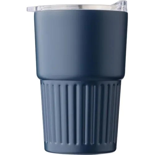 Recycled stainless steel double-walled travel mug (450 ml) Calo Recycled stainless steel double-walled travel mug (450 ml) Calo