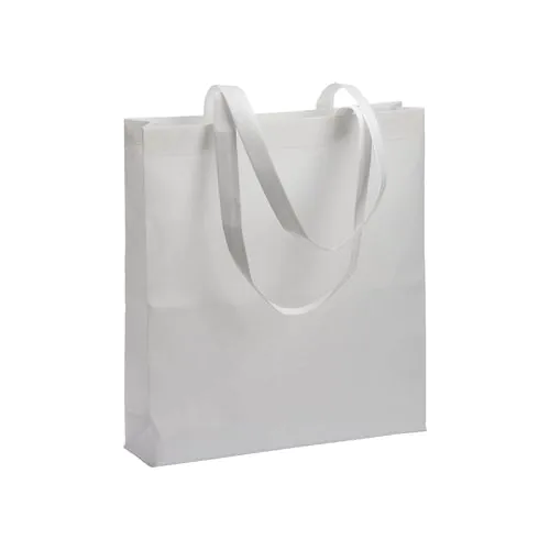 80 g/ m2 R-pet heat-sealed shopping bag with gusset