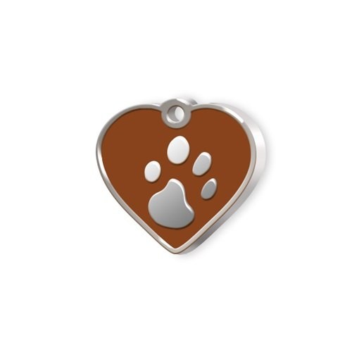 MEDAILLE COEUR MINI MARRON AVEC PATTE MEDAILLE COEUR MINI MARRON AVEC PATTE