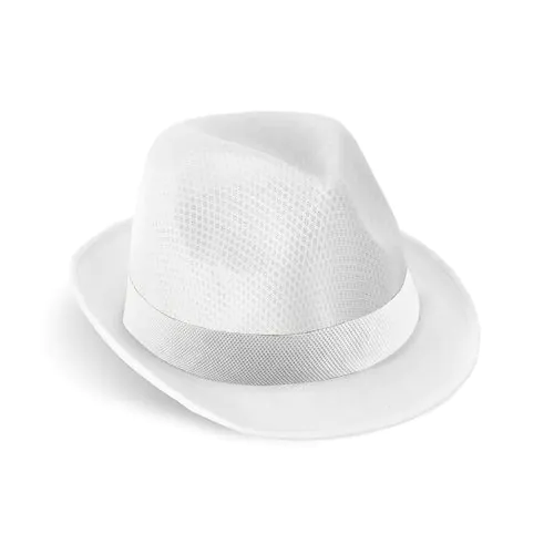 MANOLO POLI. Hat in PP with white polyester ribbon MANOLO POLI. Hat in PP with white polyester ribbon