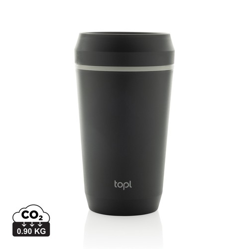 Bicchiere Topl in rPlastica con tappo 360 brevettato 354ml