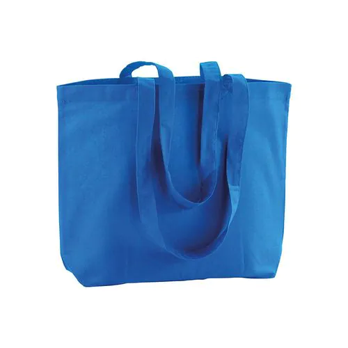 120 g/m2 cotton shopping bag, long handles and bottom gusset