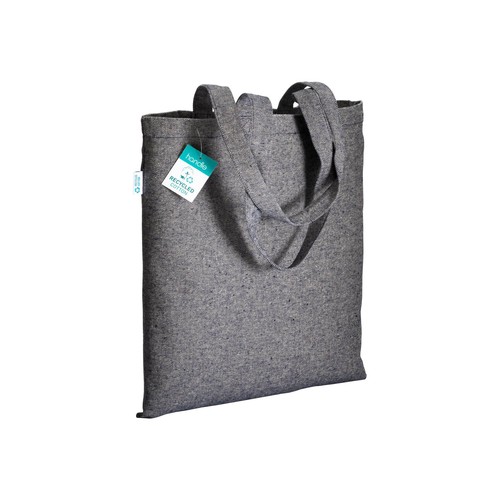 280g/m2 recycled cotton shopping bag, long handles