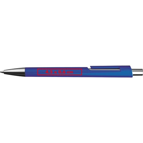 Stylo bille avec applications argentées