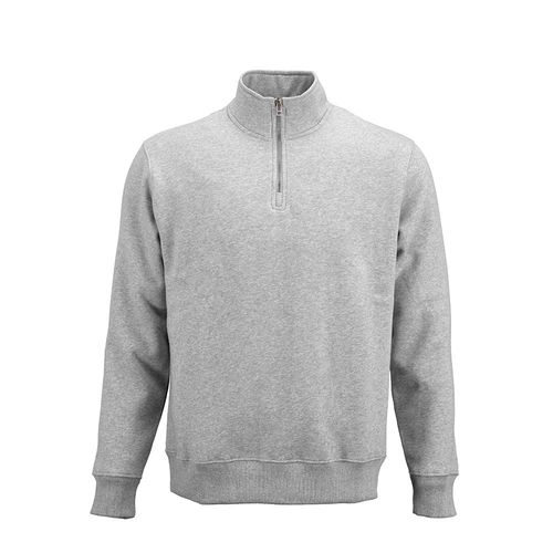 Felpa Malibu c/ mezza cerniera. Cotone bio, rCotton e rPET. Made in Portogallo