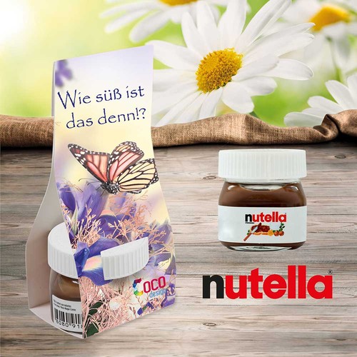 Nutella in handover-packaging - Christmas - with digital printing