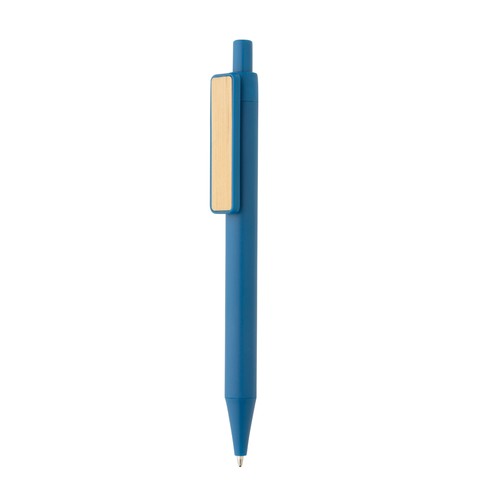 Stylo en ABS recyclé GRS avec clip en bambou Stylo en ABS recyclé GRS avec clip en bambou