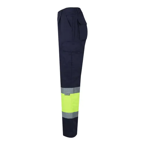 VL POSEIDON. Two-tone multi-pocket twill trousers (210g/m²), in cotton (20%) and polyester (80%)