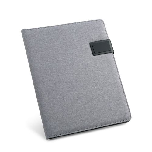 RIORDAN. A4 folder in imitation linen and PU with lined pages RIORDAN. A4 folder in imitation linen and PU with lined pages