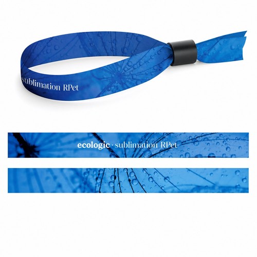 Échantillon imprimé de Bracelet Lanyard SUBLIMATION Slim II (15 mm) en polyester recyclé (100 % rPET)